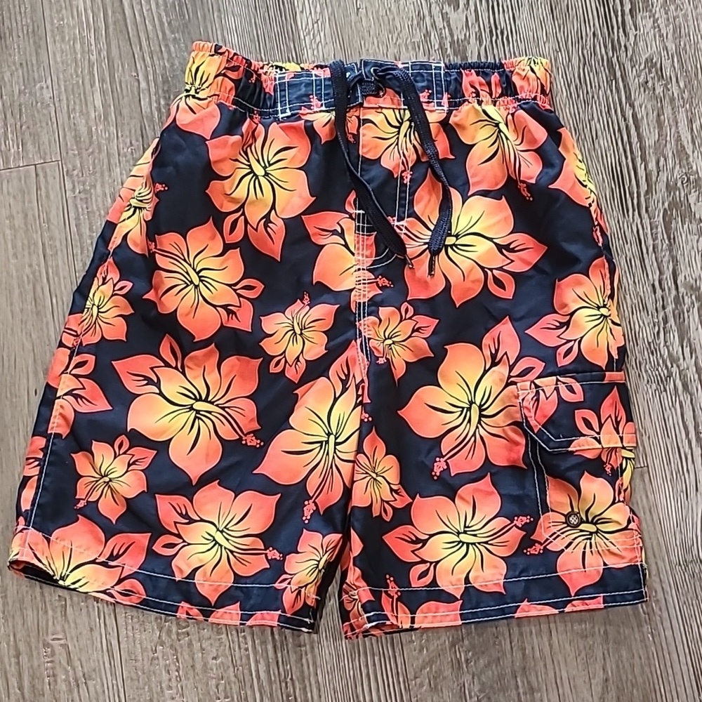 Jumping Bean Hawaiian Swim Trunks Size 7
